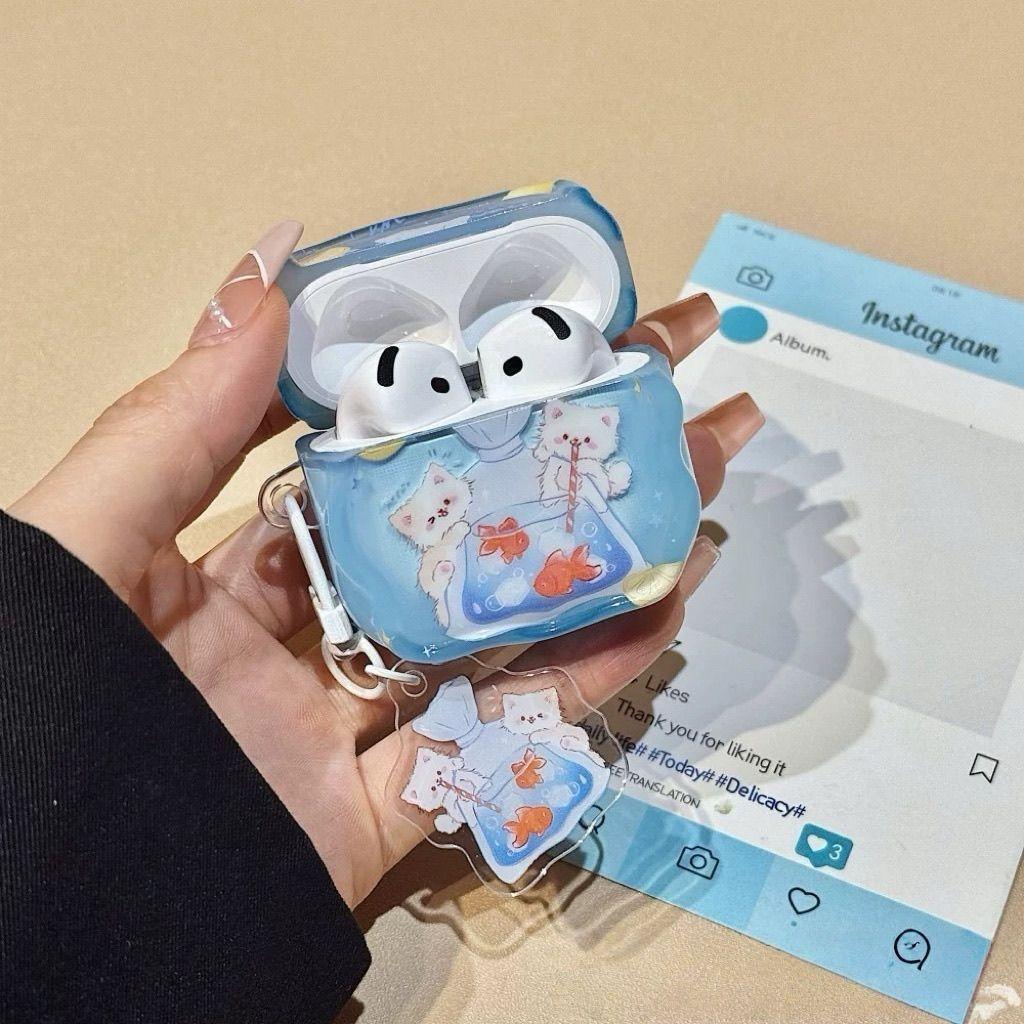 Cute goldfish bag cat new suitable for AirPods1 generation earphone cover Apple AirPodpro1 Bluetooth protective case