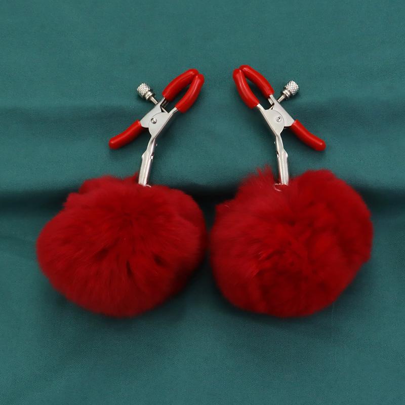 Pompom Anální Kolík a Svorky na Bradavky - Unisex SM Tréninková Hračka se Svítícím Kolíkem