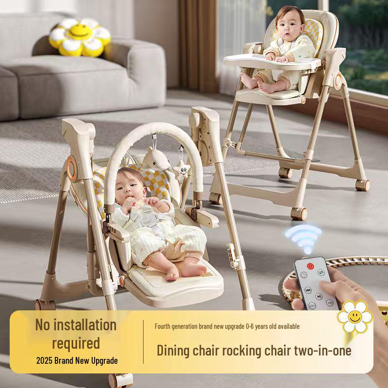 Multifunctional 2-in-1 Electric Baby Rocking and Dining Chair
