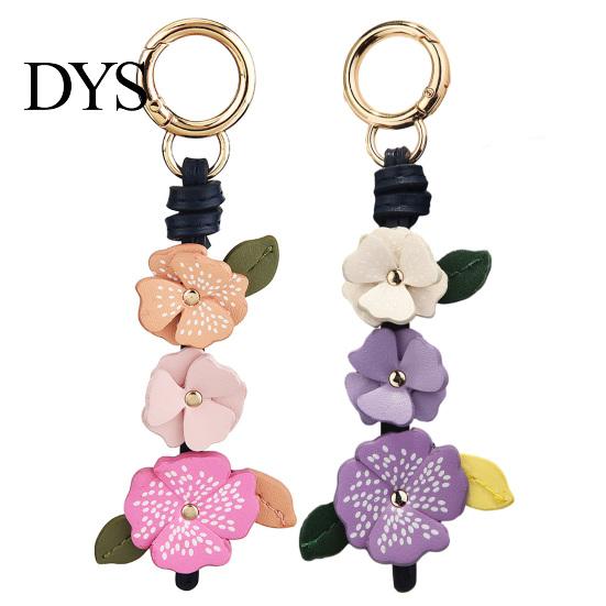 Faux Leather Flower Keyring Keychain Pendant Imitation Camellia Design Key Chain Handbag with Lobster Clasp Bag Charm Backpack Accessory Daily Use