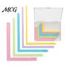 Framing Spacer Ruler Set Paper Crafting Alignment Guides with Storage Case, 5 Pcs Color-Coded L-Shaped Engraved Size Markings Spacers Tabs for