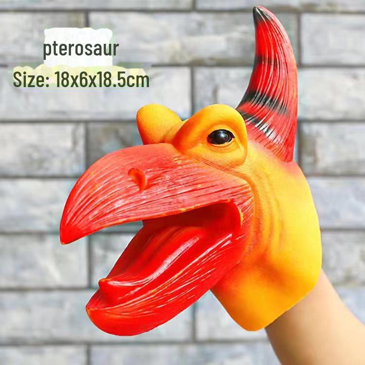 

Перчатки для кукол-динозавров: Мягкая резиновая игрушка-модель трицератопса и тираннозавра для детей