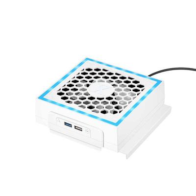 LED-Kühlventilator 3 Gänge verstellbar 5V 2,4A Konsolenlüfter Kühlung 7 Beleuchtungsmodi Dekoration Gaming-Zubehör für Xbox Series S