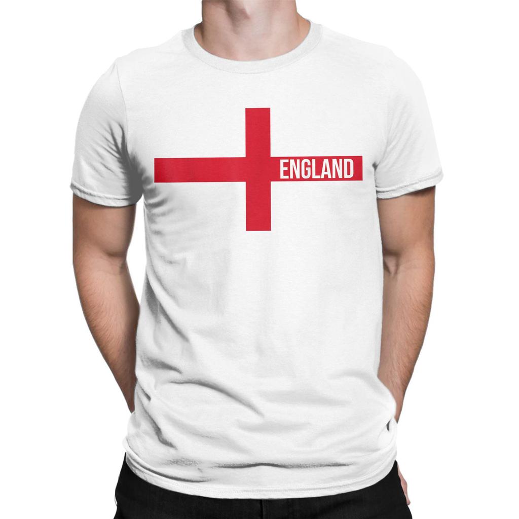 England St Georges Cross Flag English Men T Shirt Novelty Tees Short Sleeve O Neck T-Shirts Cotton Plus Size merch