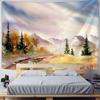 Arazzo Colorato Foresta da Appendere alla Parete Pittura ad Olio Psichedelica Stampa Solare Arredamento Parete Camera da Letto Hippy Tessuto di Sfondo