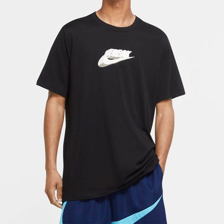 Nike T Shirts Men's Black Crew Neck Moderate Straight Fit CV1096-010