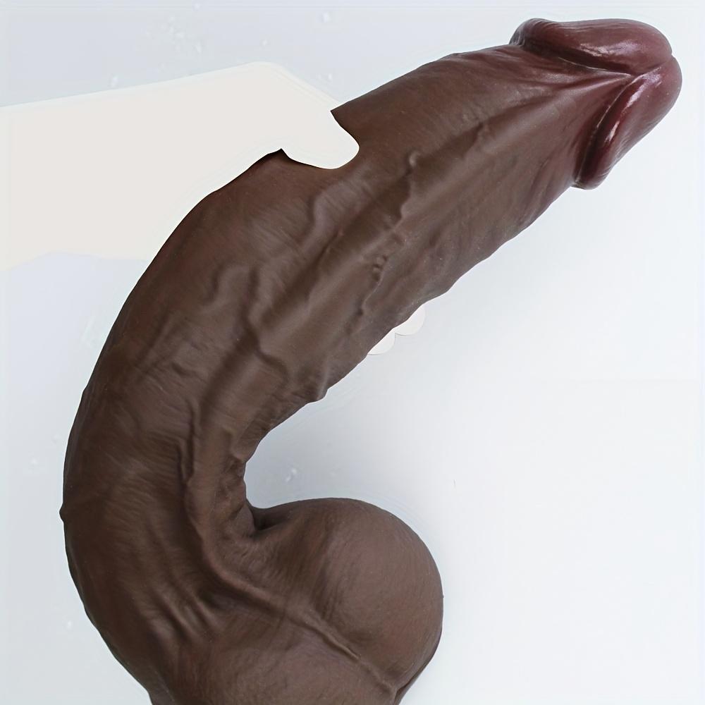 12.6" Realistic Thick Dildo – Soft Liquid Silicone Anal & G-Spot Toy with Strong Suction Cup, Hands-Free Use, Durable & Lifelike Design
