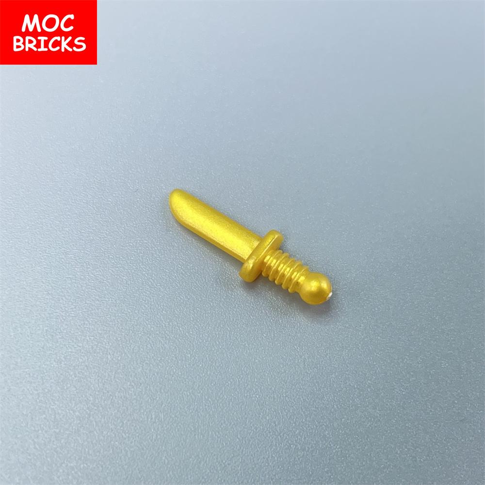 12pcs/lot MOC Bricks Soldier Weapon Knife Cutter Sword Food Tool 44658a Educational Building Blocks Children's Toys Gifts