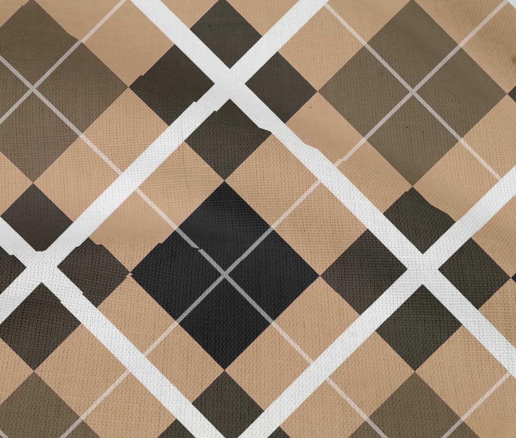 oneOone Cotton Flex Light Brown Fabric Argyle Check Sewing Material Print Fabric By The Yard 40 Inches