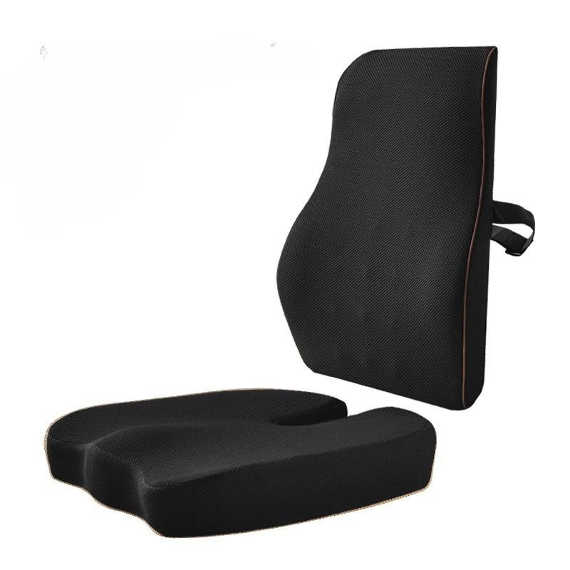Office Sedentary Relief Set Seat Waist Cushion Chair Back Pillow Ergonomic Comfortable Lumbar Support Essential Aid