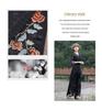 Women's Ethnic Style Wide-Leg Pants: Draped, Embroidered Waist, Retro Casual Design