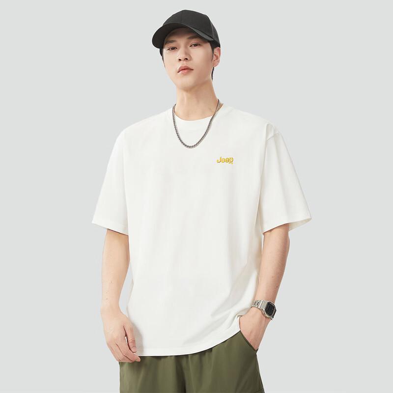 Jeep Men's Heavyweight Drop-Shoulder Cotton T-Shirt