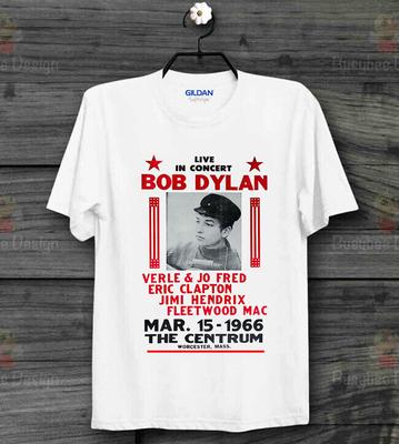 Bob Dylan 66 Gig Concert Centrum Poster Vintage Ideales Geschenk Unisex T-Shirt B526