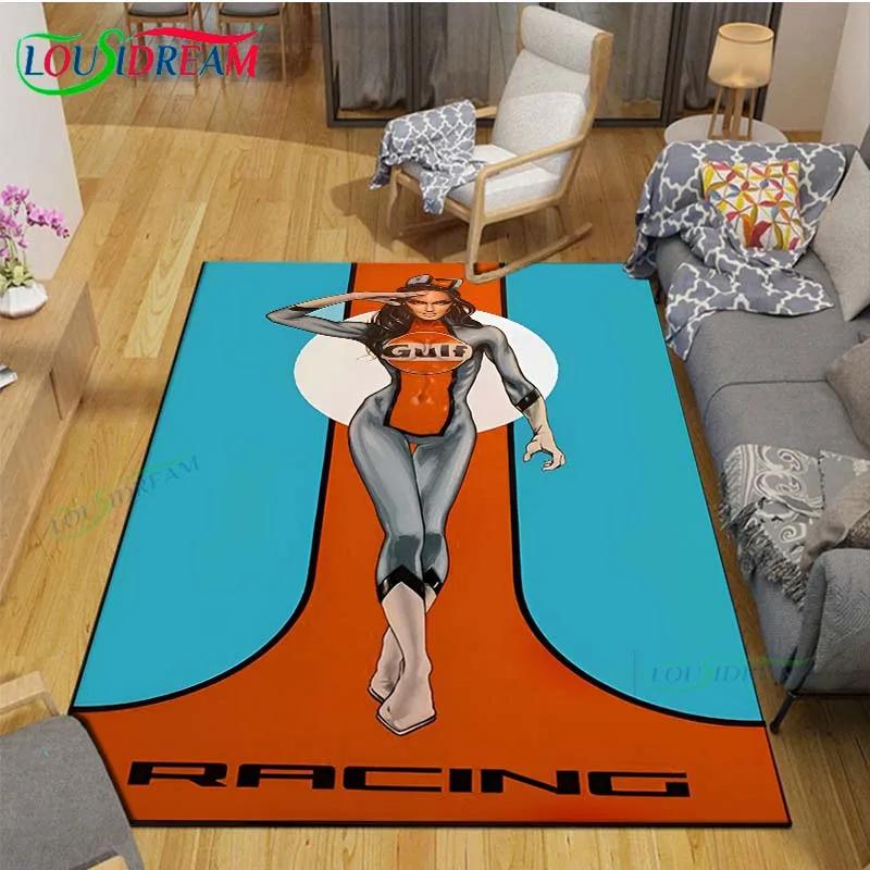 Alfombras de Moda Digitalmente Impresas G-Gulf Racing para Sala de Estar Alfombra de Área Antideslizante Alfombrillas para Habitación Infantil Esterilla de Yoga Alfombra Grande Decoración