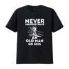 Never Underestimate An Old For Unisex On Skis T Shirt Skiing Vintage Ski Lovers Funny Trip Vintage Designer Clothes Casual