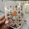 2X Acrylic Square Shell Storage Box Transparent Sea Shell Display Cabinet Magnetic Mini Beach Stone Gemstone Beads Storage Frame