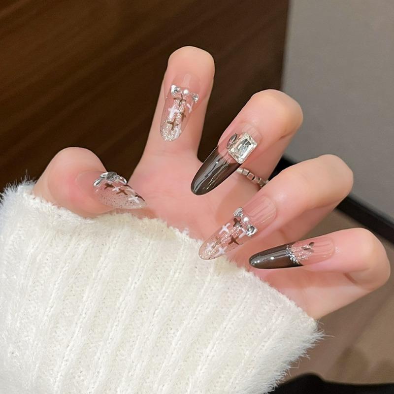 Cat's Eye Wearing Nail Pure Hand-made Nail Piece Fake Nail Wearing Nail Piece Advanced Sense Thin Dog Long
