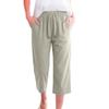 Women High Waist Wide Leg Cropped Pants with Drawstring Elastic Waistband Lightweight Breathable Quick Dry Casual Sports Trousers