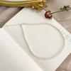 Fashion Jewelry Natural Freshwater Pearl Necklace 925 Sterling Silver Chain for Women Girls