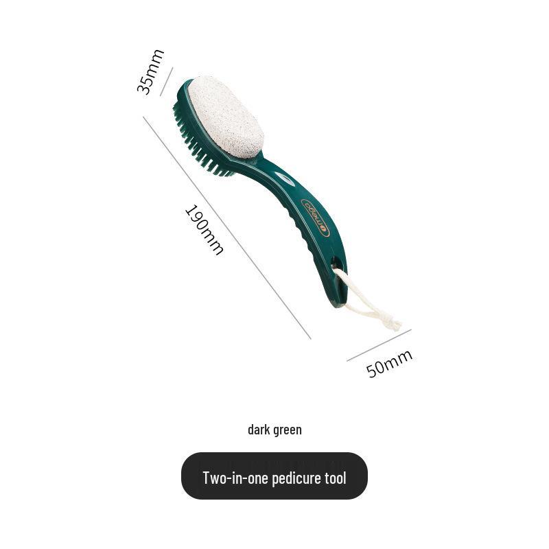 Zweiseitige Fußpeelingbürste mit Bimsstein: Peelt und reinigt Fußsohlen und Nagelhaut