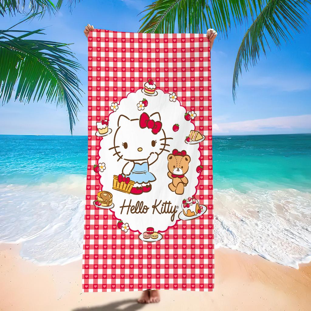 Cute Cartoon Printed Microfiber Beach Towel Quick Dry Soft Absorbent Bath Towel For Seaside