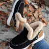2025 new winter foreign trade women's cotton shoes large size plush thickened burr warm flat cotton shoes
