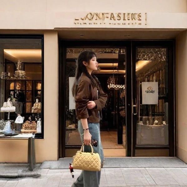 Women's Khaki Suede Short Jacket - 2025 Spring/Autumn Korean Loose Retro Petite Style