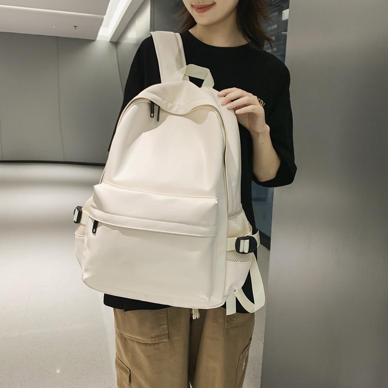 Weibliche große Kapazität einfarbig Rucksack Junior High School Schüler Schultasche männlich