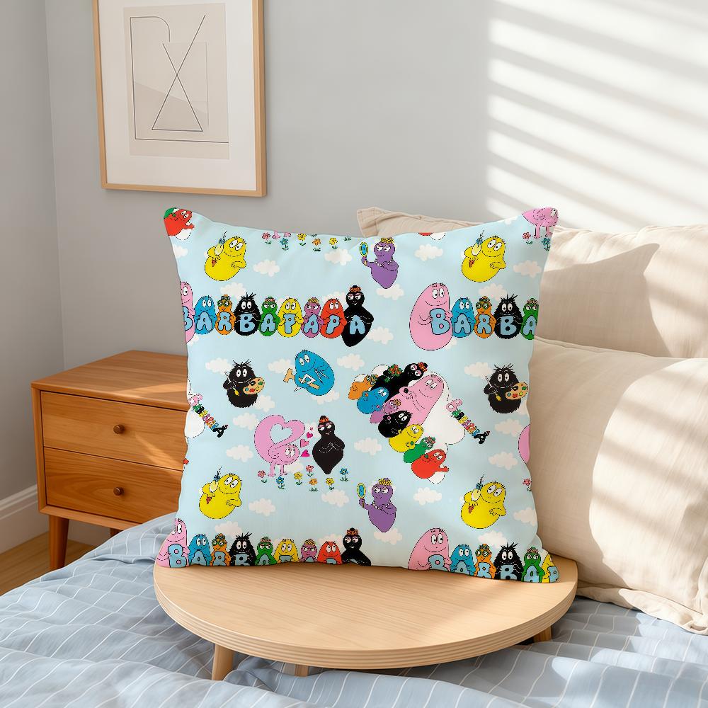 Cute B-Barbapapa Cartoon cushion cover Home Office Convenient Nordic Simplicity Hit With Zipper Cushion Cover