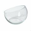 Creative Thick Glass Bowl, Slant Cut Transparent Vase, Mini Landscape Decor 18cm