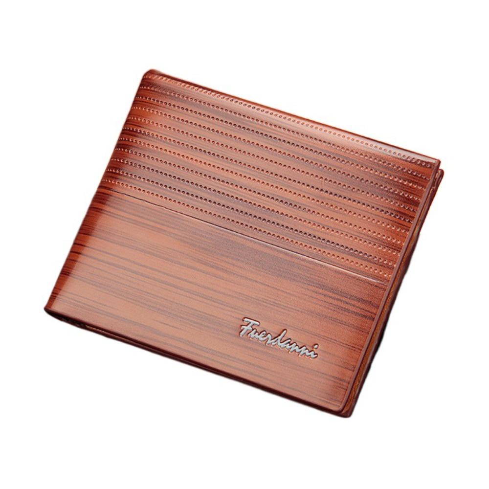 

Классический мужской короткий кошелек из ПУ кожи, держатель для кредитных карт, простые мужские кошельки-бифолды для наличных света кофе