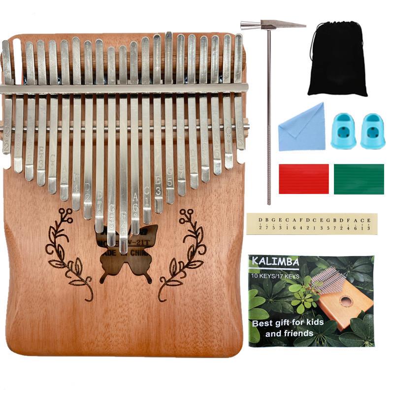 Kalimba Duimpiano: 17-Toons & 21-Toons Muziekinstrument voor Beginners voor Kinderen