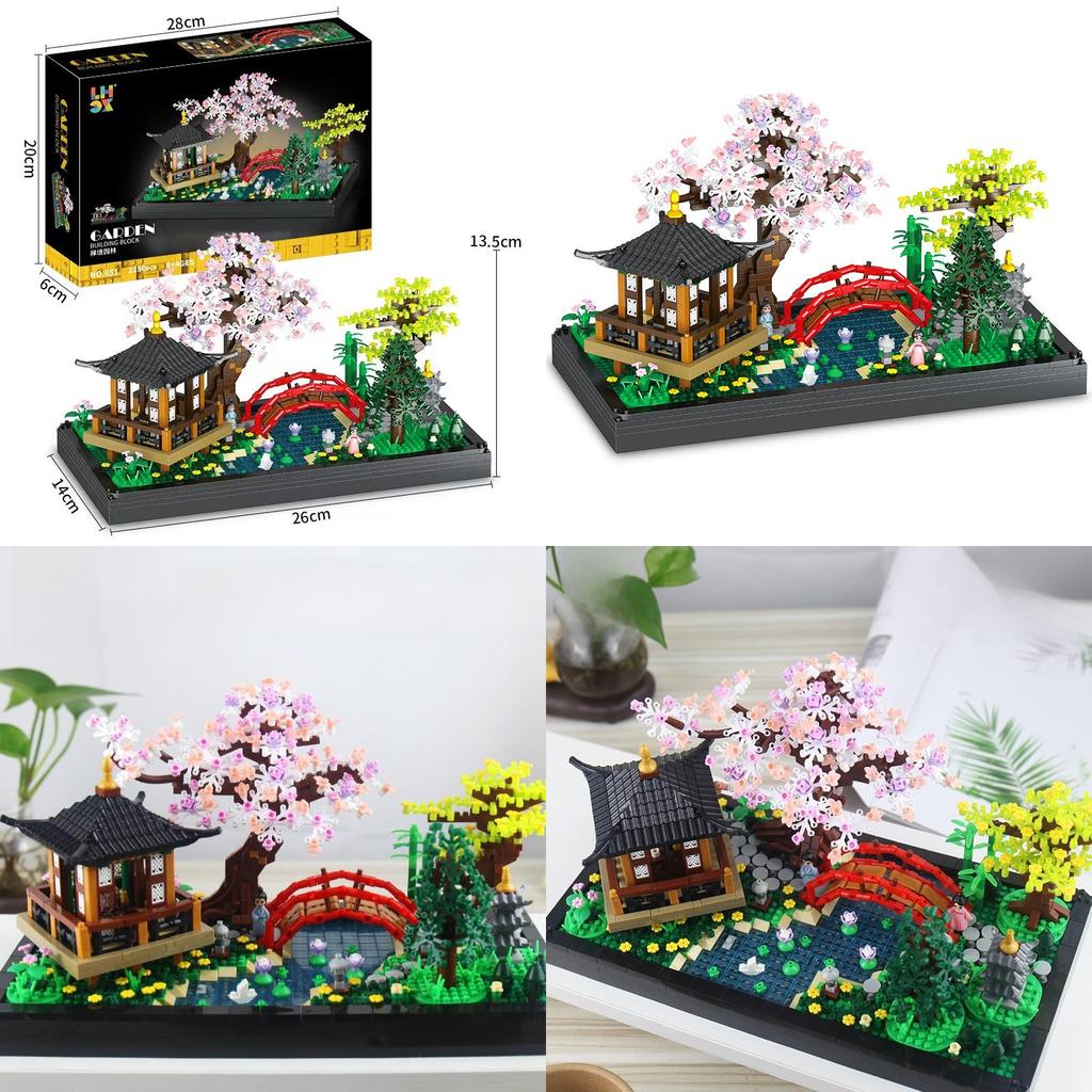 Kit de Blocos de Construção Micro ABS Para Decoração de Jardim Zen Brincadeira Criativa DIY