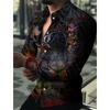 3D Print Animal Tiger Graphic Shirts Casual Long Sleeve Oversized Button Down Shirts For Men Fashion Designer Comfortable Blouse