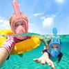 Vollgesichts-Schnorchelmaske Auslaufsicher Antibeschlag 180° Panorama-Sicht Für Schnorcheln Schwimmen Wassersport