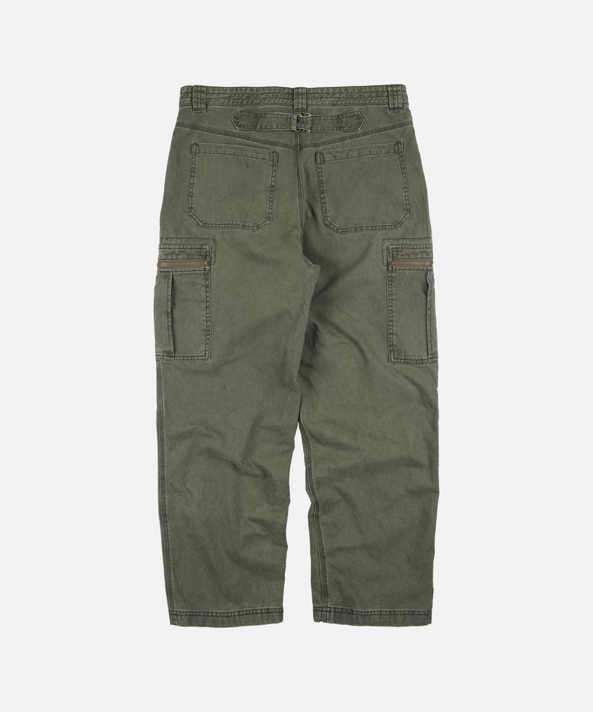 FRIZMWORKS Washed Cotton Zip Cargo Pants _ Olive
