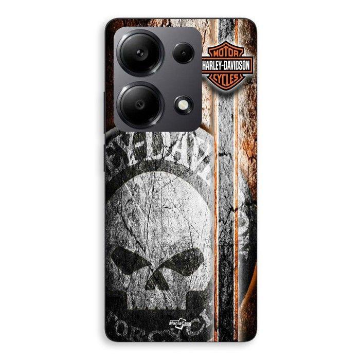 Coque de téléphone - MANIACASE - Xiaomi Redmi Note 13 Pro 4G - Silicone - Tête de mort vintage - Souple