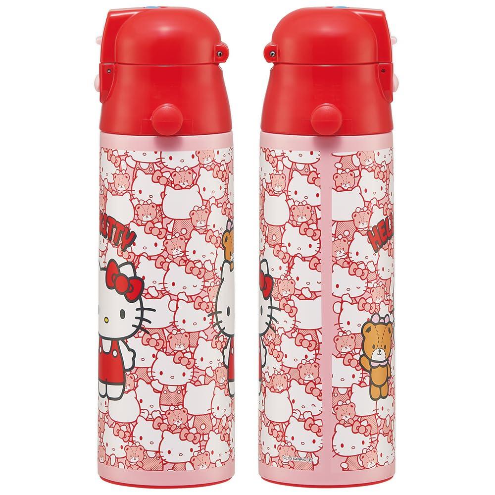 Skater Stainless Steel Water Direct Hello Sanrio Sports Water Kids' Bottle, Drinking, 580ml, Kitty, Ushiro-Shiro, Design, Child-Friendly, Lightweight,