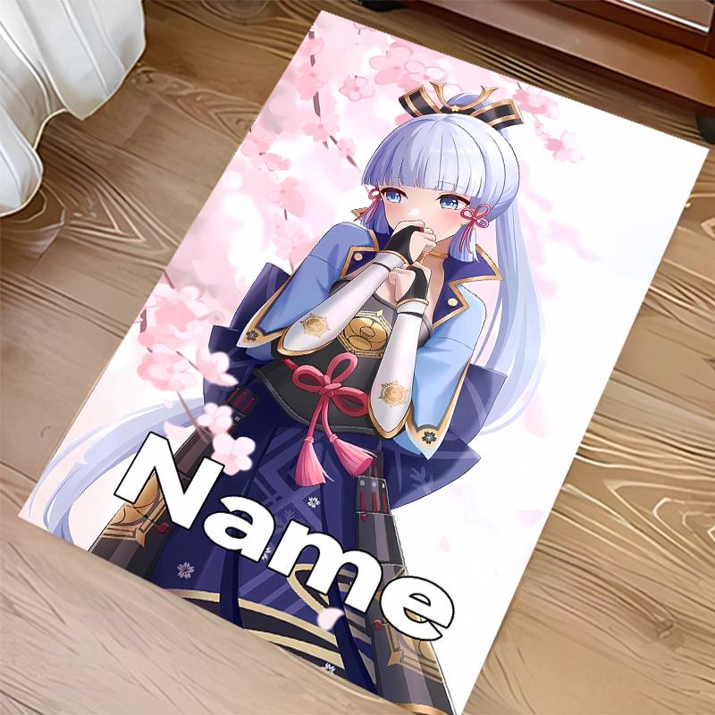 Custom personalization Genshin Impact Ayaka Kamisato Print Area Rug - Soft, Washable Non-Slip Indoor Mat,Living Room,Home&Office Decorative Rug