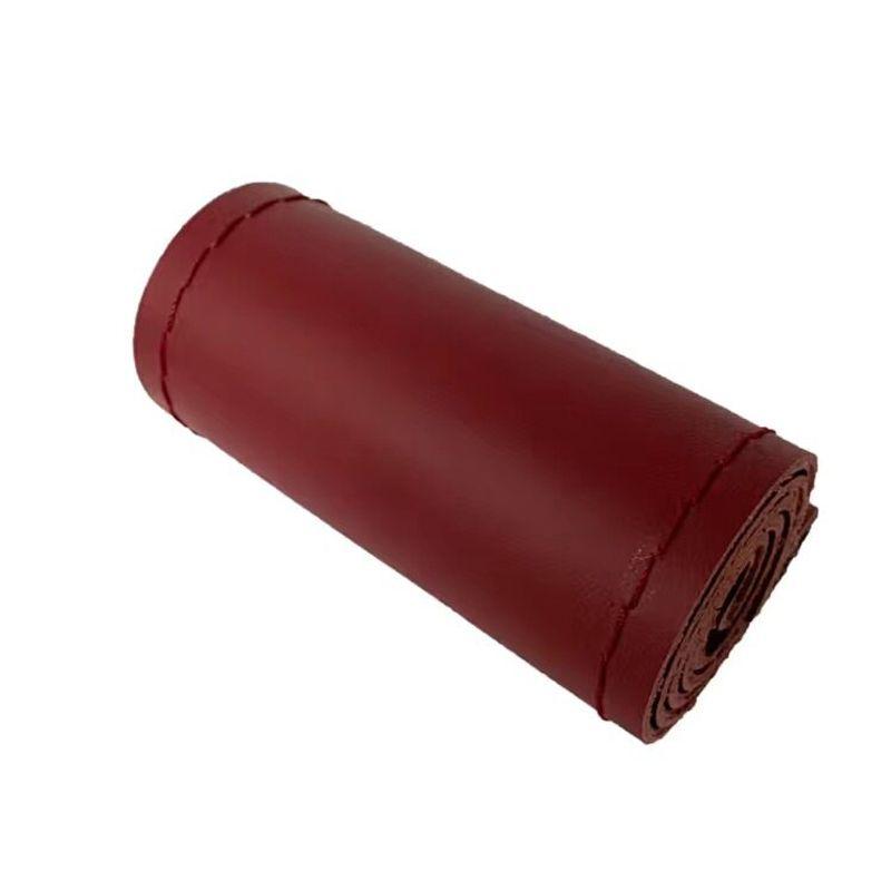 Leather Steering Wheel Cover Genuine Leather Car Steering Wheel Cover, Hand-Stitched, Non-Slip and Breathable Ineosgrenadier Grenadier Glossy Model-Burgundy