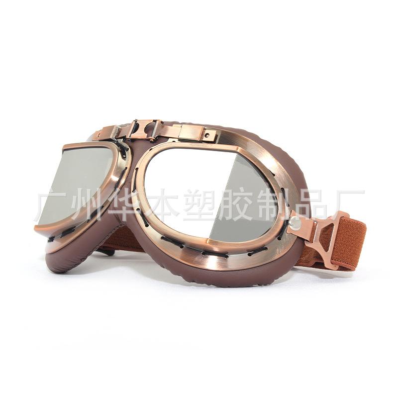 Retro Harley Bronze Goggles Motorcycle Helmet Eye Protection Outdoor Windproof Sandproof Off-road Riding Glasses