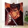 "Bold Warrior with Sword Design" Patterned Flannel Blanket Perfect for the Bedroom Living Room, Sofa, or a Little Nap