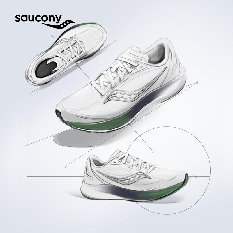SAUCONY Mirage Flow Leichte Trainingslaufschuhe Herren Sneaker Helllila Weiß S28214-1