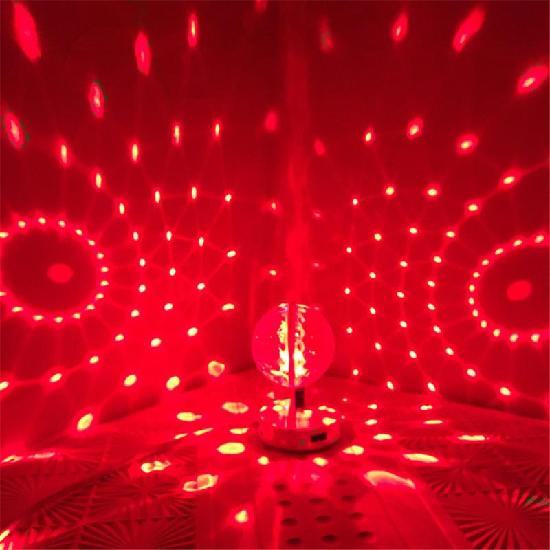 Usb Plug Colorful Lights Car Atmosphere Lamp Led Portable Mini Sound Control Automatically Rotates