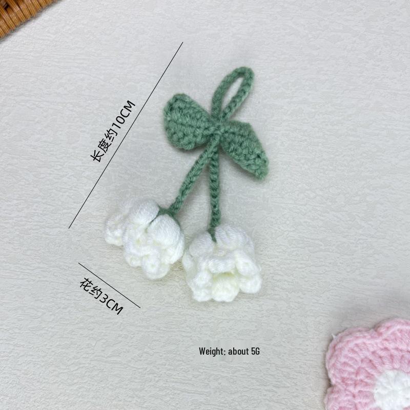 Lily of the Valley Crochet Flower Keychain