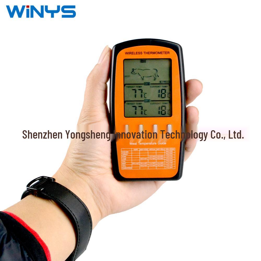 Dual Probe Wireless Food Thermometer for BBQ, Baking, Candy Making, and Roasting with Smart Alarm Function