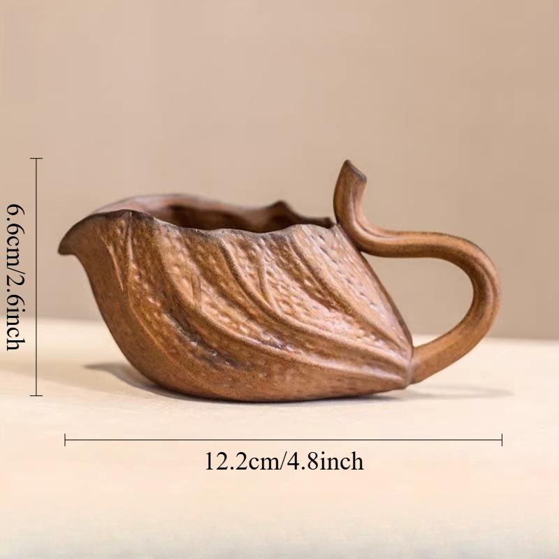Rough Pottery Fair Cup Retro Lotus Seed Tea Divider Chinese Ceramic Kung Fu Tea Set Household Lotus Leaf Tea Horizontal Cup 125ml