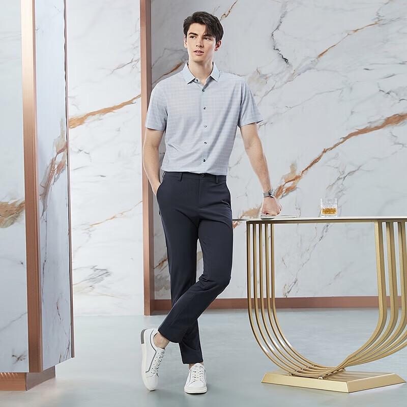 Septwolves Men's Easy-Care Straight Fit Business Casual Pants