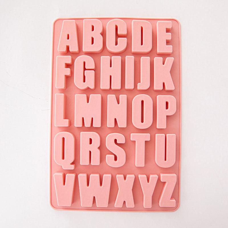 26 English Alphabet Silicone Mold A-Z Large Letters Chocolate Candy Cake Birthday Party Cake Decoration Baking Tools