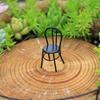 Miniature Chair, Tiny Metal Round Chair, Realistic Furniture Miniature, Mini Collectible Chair for Doll Mansion Miniature Rooms